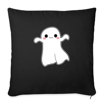 Fantôme - Housse de coussin décorative 45 x 45 cm - noir - Devant