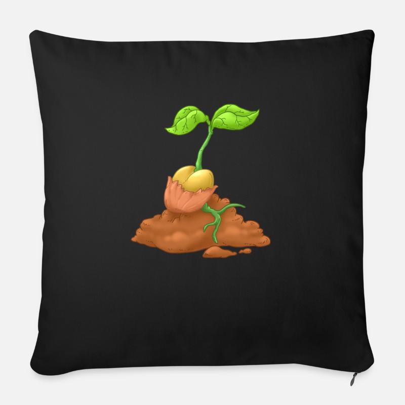Landwirtschaft Aussaat - Sofakissenbezug 45 x 45 cm - Schwarz