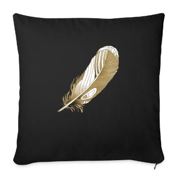 Feather - Sofa pillowcase 17,3'' x 17,3'' (45 x 45 cm) - black - Front