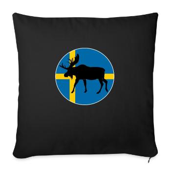 Elk Suède - Housse de coussin décorative 45 x 45 cm - noir - Devant