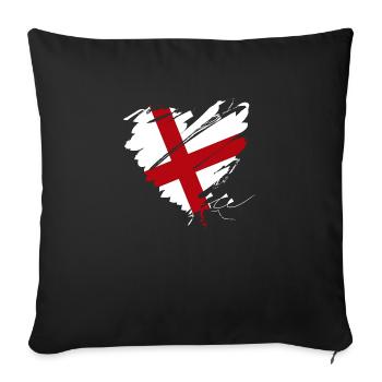 Heart England Football London Kingdom Monarchy - Sofa pillowcase 17,3'' x 17,3'' (45 x 45 cm) - black - Front