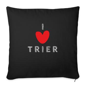 I love Trier (white) - Sofakissenbezug 45 x 45 cm - Schwarz - Vorne