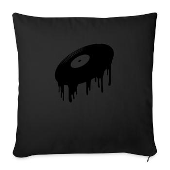 Chutes record de fusion - Housse de coussin décorative 45 x 45 cm - noir - Devant