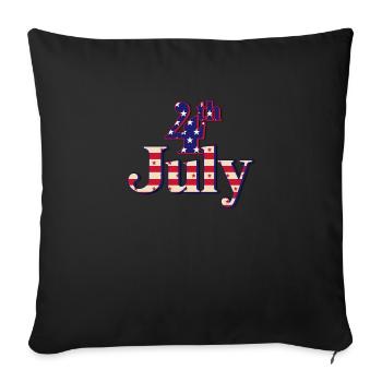 4th Of July - Sofa pillowcase 17,3'' x 17,3'' (45 x 45 cm) - black - Front