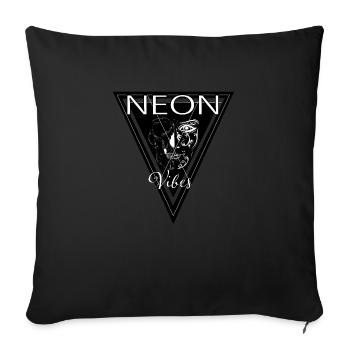 Neon Vibes - Sofa pillowcase 17,3'' x 17,3'' (45 x 45 cm) - black - Front
