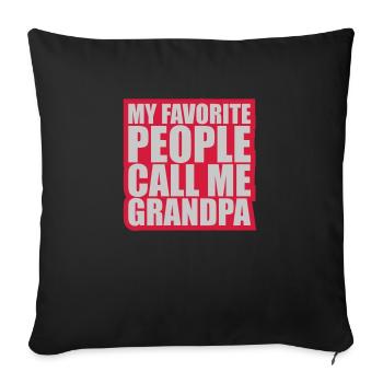 People Call Me Grandpa - Sofa pillowcase 17,3'' x 17,3'' (45 x 45 cm) - black - Front