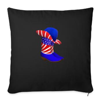 American Cowboy - Sofa pillowcase 17,3'' x 17,3'' (45 x 45 cm) - black - Front