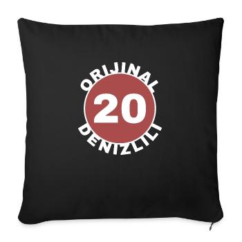 Denizli - Sofa pillowcase 17,3'' x 17,3'' (45 x 45 cm) - black - Front