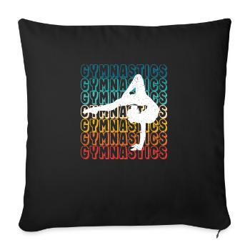 Gymnastics Sports Gymnastics Dancing Gymnast Dance - Sofa pillowcase 17,3'' x 17,3'' (45 x 45 cm) - black - Front