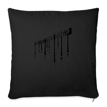 Caressez votre chien en disant - Housse de coussin décorative 45 x 45 cm - noir - Devant