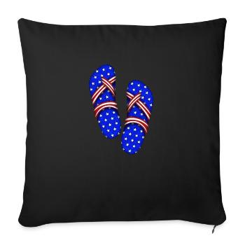 American Slippers - Sofa pillowcase 17,3'' x 17,3'' (45 x 45 cm) - black - Front