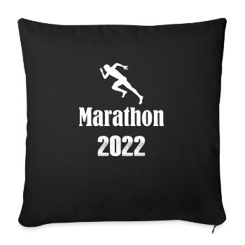 Triathlon Swim Bike Run Marathon - Sofakissenbezug 45 x 45 cm - Schwarz - Vorne