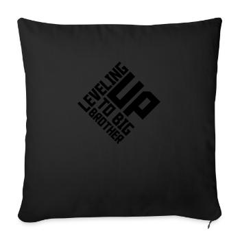 Monter de niveau grand frère - Housse de coussin décorative 45 x 45 cm - noir - Devant