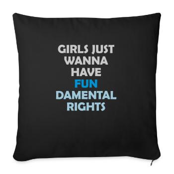 wanna have fundamental rights - Sofa pillowcase 17,3'' x 17,3'' (45 x 45 cm) - black - Front