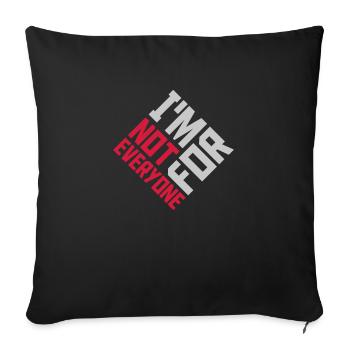 Je ne suis pas pour tout le monde - Housse de coussin décorative 45 x 45 cm - noir - Devant