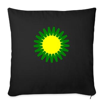 Eco Soleil - Housse de coussin décorative 45 x 45 cm - noir - Devant