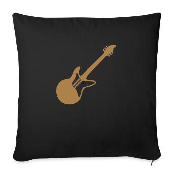 Cool Elektrogitarre Gitarrist Gitarre - Sofakissenbezug 45 x 45 cm - Schwarz - Vorne