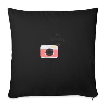 Click click click - Sofa pillowcase 17,3'' x 17,3'' (45 x 45 cm) - black - Front