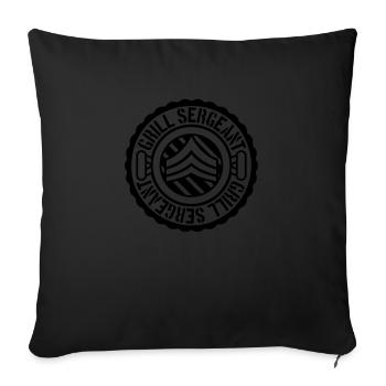 Grill Grill Sergent Timbre - Housse de coussin décorative 45 x 45 cm - noir - Devant