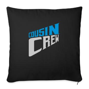 Team Logo Cousin Crew - Sofa pillowcase 17,3'' x 17,3'' (45 x 45 cm) - black - Front