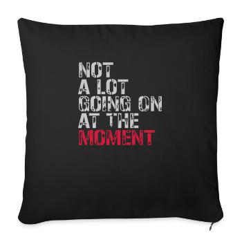 Not much going on - Sofa pillowcase 17,3'' x 17,3'' (45 x 45 cm) - black - Front