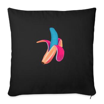 Neon Banana - Sofa pillowcase 17,3'' x 17,3'' (45 x 45 cm) - black - Front