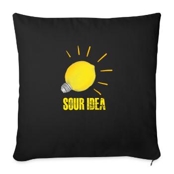 Sour Idea - Sofa pillowcase 17,3'' x 17,3'' (45 x 45 cm) - black - Front