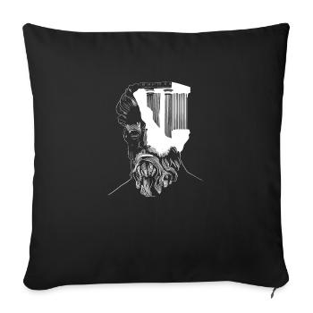 White Sculpture - Sofa pillowcase 17,3'' x 17,3'' (45 x 45 cm) - black - Front