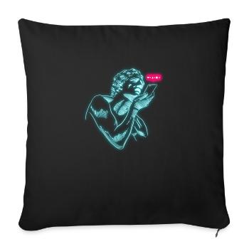 Social Sculpture - Sofa pillowcase 17,3'' x 17,3'' (45 x 45 cm) - black - Front