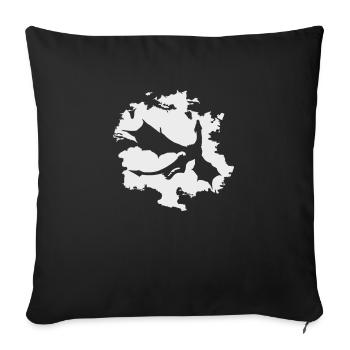 Dragon Moon Fantasy Monster Grunge Dragon Vector - Sofa pillowcase 17,3'' x 17,3'' (45 x 45 cm) - black - Front