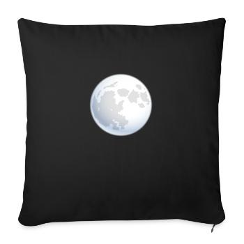Full moon - Sofa pillowcase 17,3'' x 17,3'' (45 x 45 cm) - black - Front
