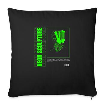 Neon Sculpture - Sofa pillowcase 17,3'' x 17,3'' (45 x 45 cm) - black - Front