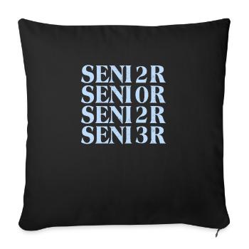 Senior 2023 - Sofa pillowcase 17,3'' x 17,3'' (45 x 45 cm) - black - Front