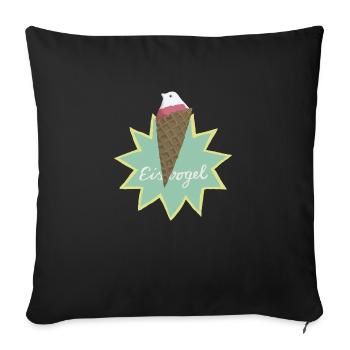 Eisvogel - Sofakissenbezug 45 x 45 cm - Schwarz - Vorne