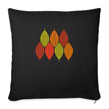 Fall Leaf - Sofa pillowcase 17,3'' x 17,3'' (45 x 45 cm) - black - Front