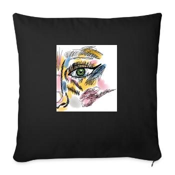 Coloured eye - Sofa pillowcase 17,3'' x 17,3'' (45 x 45 cm) - black - Front