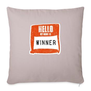 Winner - Winner - Sofa pillowcase 17,3'' x 17,3'' (45 x 45 cm) - light taupe - Front