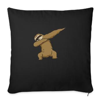 Dabbing Sloth Gift Idea - Sofa pillowcase 17,3'' x 17,3'' (45 x 45 cm) - black - Front