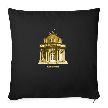 Bayreuth Sun Temple Hermitage Franconia Bavaria - Sofa pillowcase 17,3'' x 17,3'' (45 x 45 cm) - black - Front