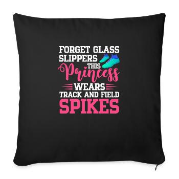 Forget Glass Slippers – Running Lover Runner Sport - Housse de coussin décorative 45 x 45 cm - noir - Devant