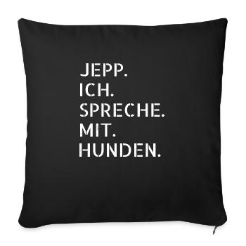 bachhund geschenkidee terrier dogge geek - Sofakissenbezug 45 x 45 cm - Schwarz - Vorne