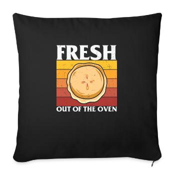 fresh or of the oven - Funny Turkey - Sofa pillowcase 17,3'' x 17,3'' (45 x 45 cm) - black - Front