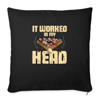 Joueur de billard professionnel - Cue Sport It Worked In - Housse de coussin décorative 45 x 45 cm - noir - Devant