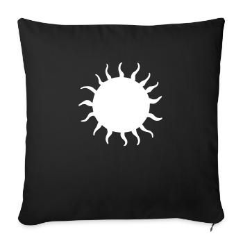 Sun Summer Watercolor Nature Beach Sky Vector - Sofa pillowcase 17,3'' x 17,3'' (45 x 45 cm) - black - Front