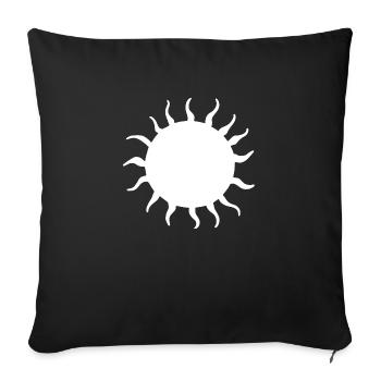Sun Summer Watercolor Nature Beach Sky 06 - Sofa pillowcase 17,3'' x 17,3'' (45 x 45 cm) - black - Front