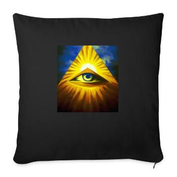 All Seeing Eye - Sofa pillowcase 17,3'' x 17,3'' (45 x 45 cm) - black - Front