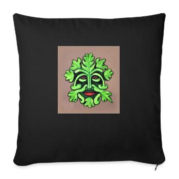 The Green Man - Sofa pillowcase 17,3'' x 17,3'' (45 x 45 cm) - black - Front