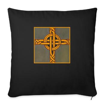 Celtic Cross - Sofa pillowcase 17,3'' x 17,3'' (45 x 45 cm) - black - Front