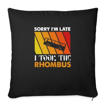 Désolé d’être en retard, j’ai pris le losange - Housse de coussin décorative 45 x 45 cm - noir - Devant