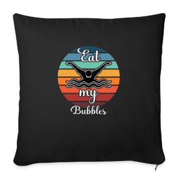 Eat My Bubbles - Sofa pillowcase 17,3'' x 17,3'' (45 x 45 cm) - black - Front